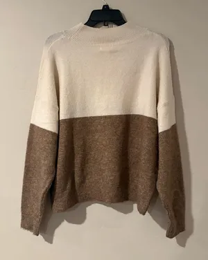 H&M Two Tone Wool Blend Sweater | Size: Large thumbnail 1