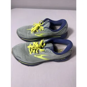 BROOKS Ghost 14 Women's Size 9B Blue Ocean Neon Green Running Shoes READ thumbnail 3