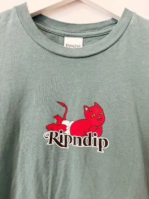 RipnDip Devil Baby Tee Small Cropped Logo Green‎ Skater Summer Streetwear Shirt thumbnail 4