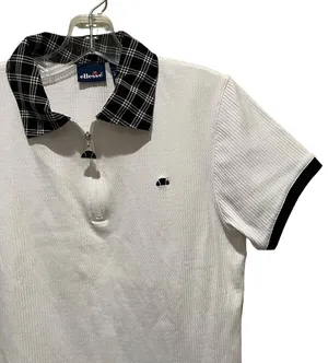 Ellesse Short Sleeve Polo Tee Shirt Golf Tennis White Size Medium thumbnail 4