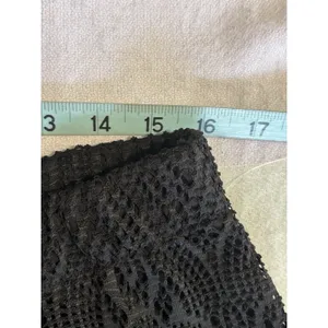 No Boundaries Lace Crochet Swim Cover Up Pants Size XL NWT Black Under Shorts Elastic thumbnail 6