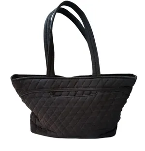Vera Bradley small quilted black tote bag thumbnail 2
