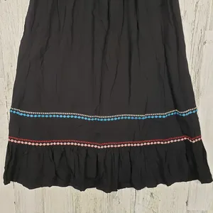 NWT Andree by Unit Black Embroidered Strappy Tassel Dress Women's Size Small thumbnail 8