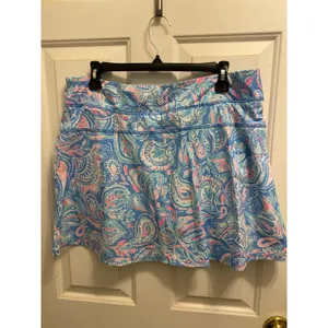 Lilly Pulitzer Luxletic Skort Skirt Size 12 Activewear Golf Tennis Blue Pink thumbnail 3
