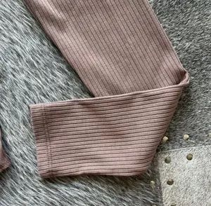 Privacy Please Bodysuit Tan Ribbed Long Sleeve Snap Front Top thumbnail 8