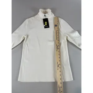 Jones New York Sweater Size M Cream Turtleneck Soft Knit Classic Pullover NWT thumbnail 5