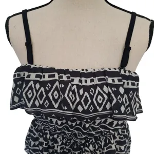 Mi Amore Y2K Boho Dress Sz M Festival Ruffle Convertible Straps Coachella Indie thumbnail 3