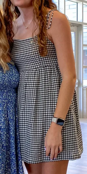 Altar'd State Black Gingham Mini Dress Small thumbnail 2