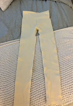 Colored ribbed leggings Yellow thumbnail 1