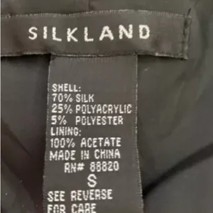 Silkland Black Cream Tweed Plaid Silk Suit Jacket blazer Old Money classic thumbnail 8