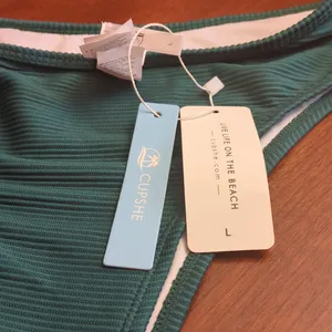 Cupshe Emerald Green Ribbed Bikini Size Large thumbnail 5