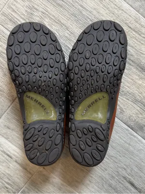 Merrell Womens 8 M Brown Leather Sport Driving Loafer Shoe Hidden Wedge thumbnail 7