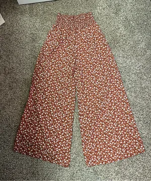 Sienna Sky Floral Wide Leg Pants With Smocked Waist Size S thumbnail 1