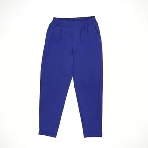 Bershka blue baggy pants pleated tapered‎ leg cuffed hem pullon Small thumbnail 2