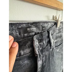 Hudson Los Angeles Skinny Jeans Black White Acid Wash indie sleaze tumblr grunge thumbnail 3