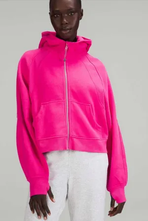 Lululemon Scuba Oversized Full Zip Sonic Pink Size XS / S thumbnail 1
