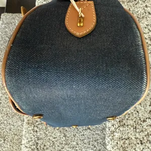 Christian Dior Vintage Denim Saddle Bowler Bag, dark wash, large size thumbnail 11