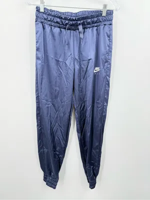 Nike Women's Air Satin Purple Indigo Track Pants Size Small thumbnail 2