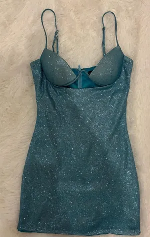Blue Sparkle mini dress Size XS thumbnail 1