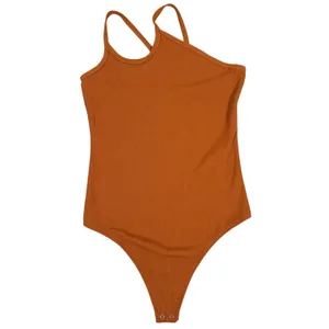 Abercrombie One Shoulder Cutout Bodysuit Small Brown Ribbed Night Out Y2K Fall thumbnail 2