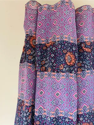 Joie Silk Floral Maxi Dress size S Boho Ruffle Strappy Blue Purple thumbnail 8