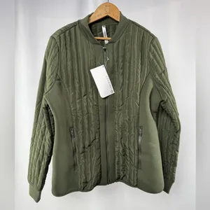 NWT Fabletics Pisa Puffer Jacket in Dark Olive Green Size‎ Extra Large thumbnail 4