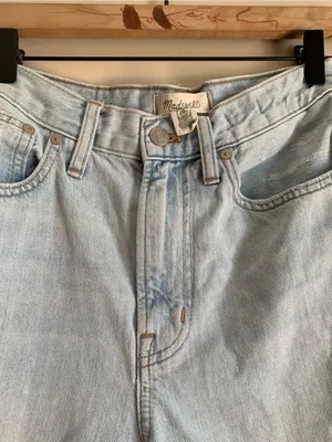 Madewell Light Blue Denim Bermuda Shorts Women Size 27 Perfect Vintage Jean thumbnail 4