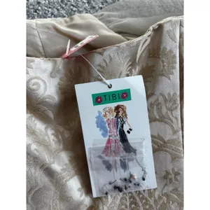NWT Vintage Tibi Strapless Dress 2 Gold Damask Brocade Beaded‎ Floral Cocktail thumbnail 3
