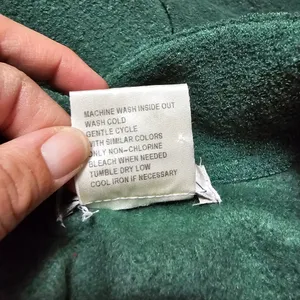 Vintage Mandal Bay Evergreen Cabin‎ Applique ¼ Zip Fleece Top Size Small thumbnail 8