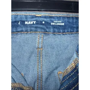 Old navy Dark Wash High Rise Loose Straight Leg Sz 6 Jeans Non Ripped #769 thumbnail 7