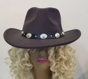 Stylish Gray Hat with Silver Accents Black thumbnail 1