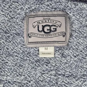 UGG Australia Womens‎ Cardigan Sweater Duster Open Front Pockets Blue Grey M thumbnail 3