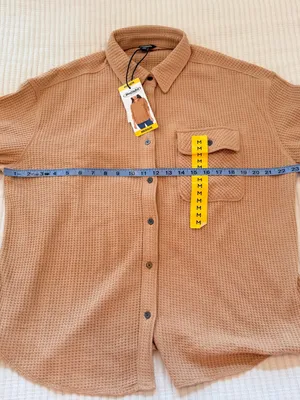 Buffalo Jeans Tan Waffle Knit Button-Down Shirt Jacket NWT Size Medium Womens thumbnail 10