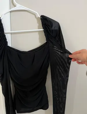 Sheer Long Sleeve Top thumbnail 2