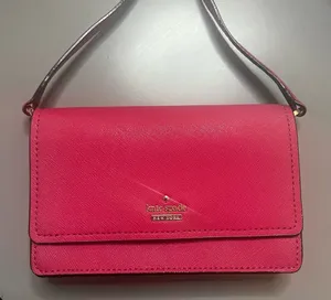 Kate Spade Cameron Pink Saffiano Leather Flap Crossbody Bag NWOT thumbnail 1