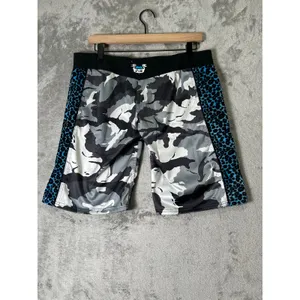Vintage Y2k Camo Leopard Board Shorts Size 12 Brown Green Patchwork Tomboy Chic thumbnail 4