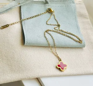 Anthropologie 14K clover necklace thumbnail 1
