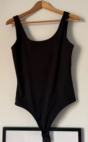 Express Black Scoop Neck Bodysuit thumbnail 1