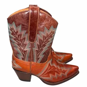 NEW Without Box Vintage Frye Snip Toe Embroidered Leather Cowboy Boots 6 thumbnail 4