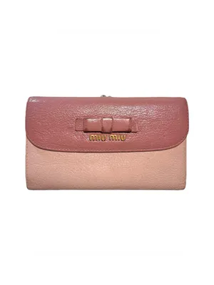 Miu Miu Madras Bicolore Trifold Frame Wallet Kiss Lock Pink WOC 5ME120 Box thumbnail 2