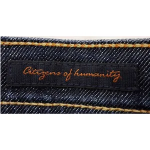 7 For All‎ Mankind Dojo Cut Off Denim Shorts Women's 27 Raw Hem Blue Stretch thumbnail 6