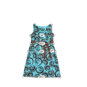 Y2K 2000s Turquoise Brown Swirl A-Line Dress Jessica Howard NWT 10 thumbnail 5