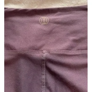 Balance Collection Womens Mauve Purple High Waisted Athletic Leggings Large thumbnail 5