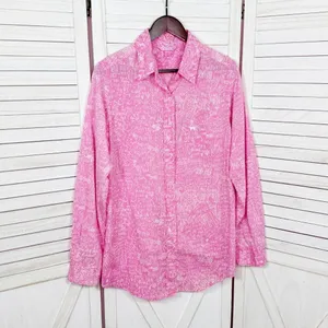 Vintage Pink Victorias Secret Graffiti Print Sleep Night Shirt Pink White Medium thumbnail 6