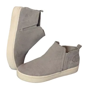Dolce Vita High Top Platform Sneakers Ankle Bootie Womens 10 Gray Faux Suede thumbnail 1