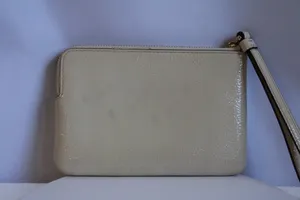 Coach Cream Leather Zip Wristlet Pouch Wallet thumbnail 8
