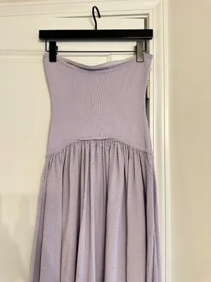 SOLID & STRIPED The Strapless Soglio Dress in Lilac Pastel Size Small thumbnail 8