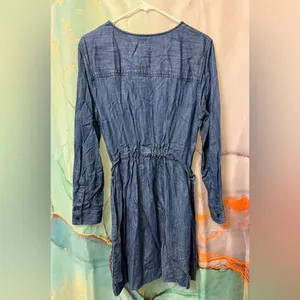 Club Monaco Rahma Dress In Denim Long-Sleeve Size: 12 thumbnail 3