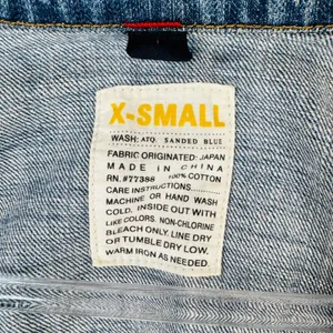 J.Crew Classic‎ Denim Trucker Jacket ATQ Sanded Blue XS Moto Grunge Rock Capsule thumbnail 3