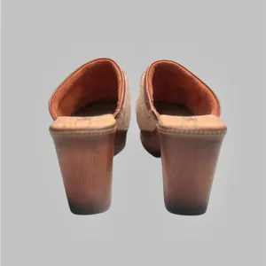 KORKS Fur Clogs Taupe size 9 Brown thumbnail 2
